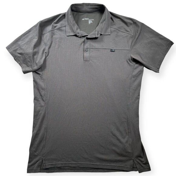 Arc’teryx Gray Polo Shirt Large Relaxed Fit Captive Short Sleeve - Read - Picture 1 of 6